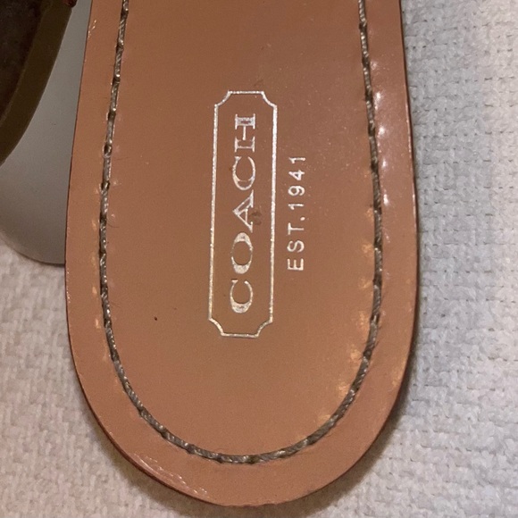 Coach Sandals, lLght Cram or White color, size 10M - Picture 9 of 11
